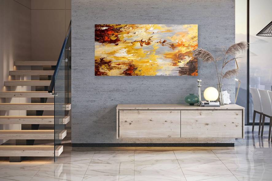 Modern Hand-Painted Days - handmade oil painting for collection